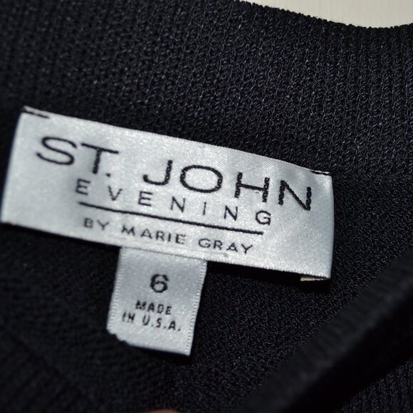 ST. JOHN EVENING BLACK SPANISH-STYLE SKIRT SET SIZE 6 - Picture 10 of 13